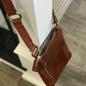 HOBO Cognac Brown Leather Crossbody Bag